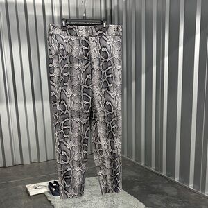 Michael Michael Kors Black & Gray Snakeskin Pants Trousers Women’s Size 8